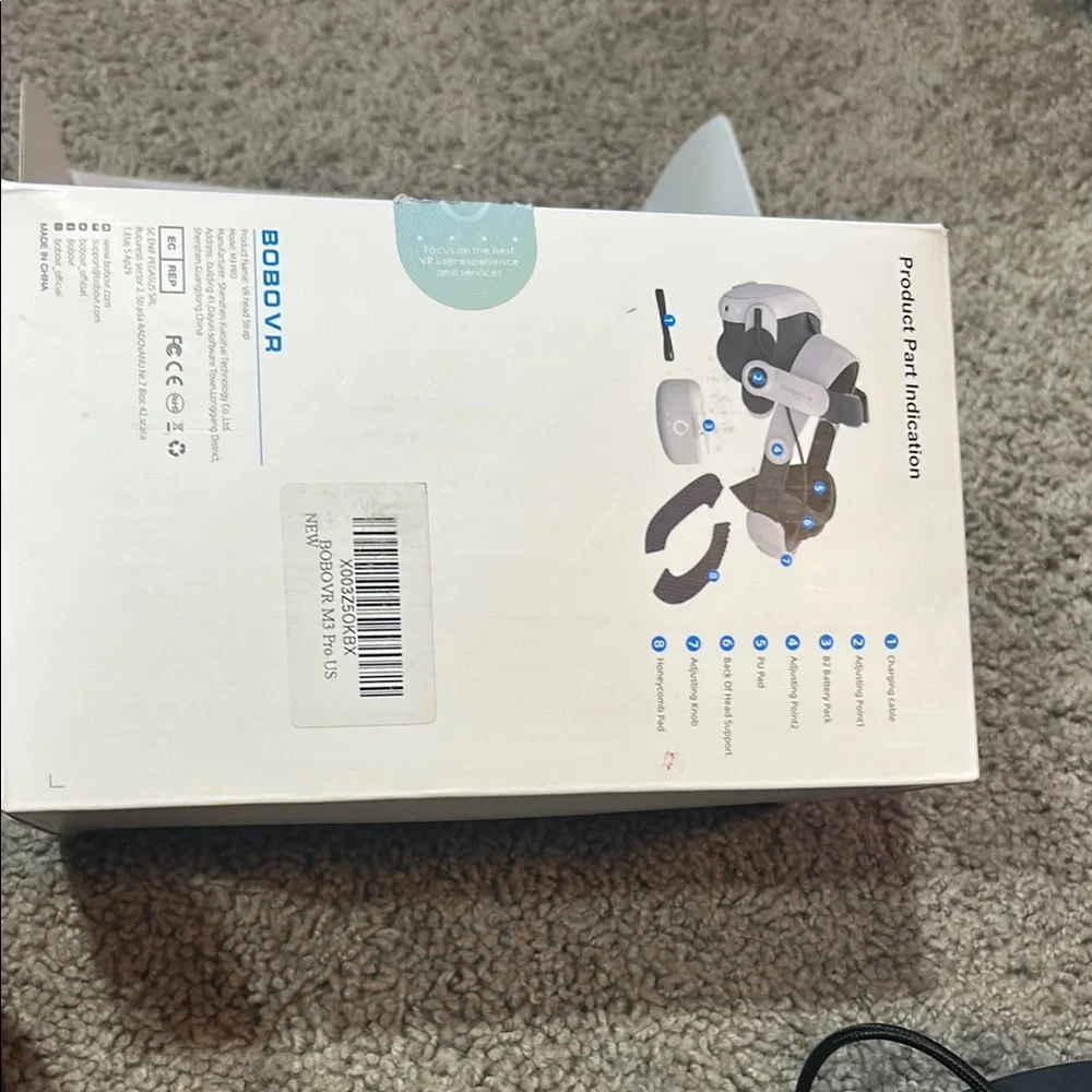 Oculus M3 PRO VR Head Strap - White and Blue